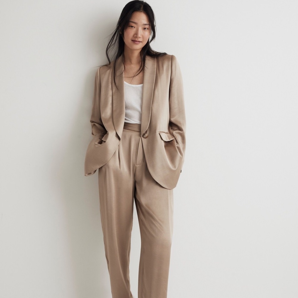 Madewell Oversized Satin Blazer - size 6